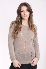 Distressed Knitted Jumper