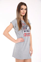 Vestido de camiseta de Longline Rebel Eagle estampado