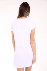 Vestido de camiseta Longline de estampado de guitarra de rock estrella