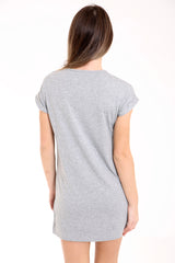 Vestido de camiseta Longline de estampado de guitarra de rock estrella