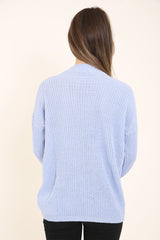 Choker Neck Knitted Jumper Top