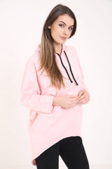 Studded Star Detail Oversized Hooded Jumper