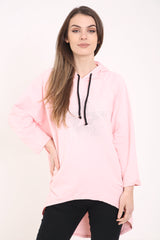 Studded Star Detail Oversized Hooded Jumper