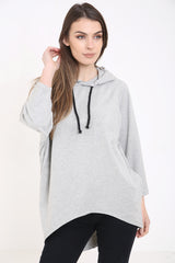 Studded Star Detail Oversized Hooded Jumper