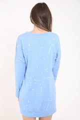 Top de vestido de sudadera de pintura con salpicaduras