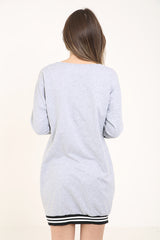 Lies Printed Sweatshirt Dress