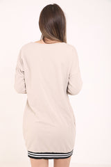 Lies Printed Sweatshirt Dress