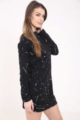 Top de vestido de sudadera de pintura con salpicaduras