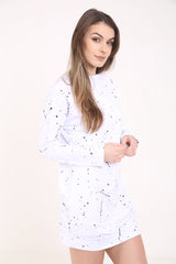 Top de vestido de sudadera de pintura con salpicaduras