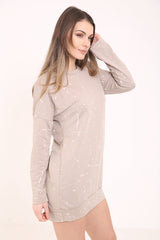 Top de vestido de sudadera de pintura con salpicaduras