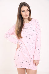 Top de vestido de sudadera de pintura con salpicaduras