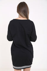 Lies Printed Sweatshirt Dress