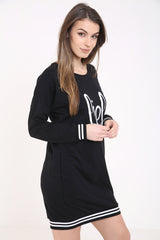 Lies Printed Sweatshirt Dress