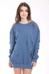 Oversized Distressed Jumper Dress