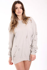 Oversized Distressed Jumper Dress