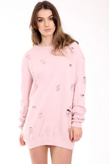 Oversized Distressed Jumper Dress