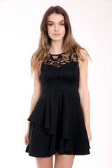 Spitzenmieder Falten -Rüschen Skaterkleid