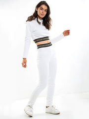 Patterned Trim Fleece Co-ord