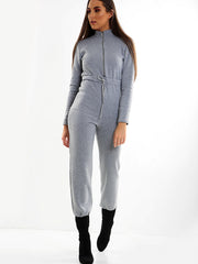 Kady Zip Front Fleece Jumpsuit