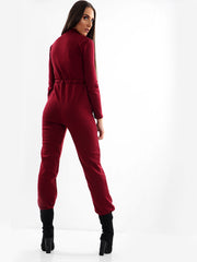 Kady Zip Front Fleece Jumpsuit