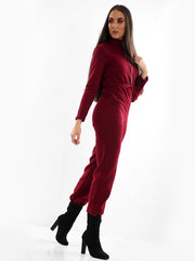 Kady Zip Front Fleece Jumpsuit