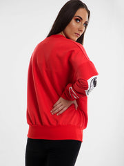 Olivia & Samira Monster Printed Sweatshirt Jumper