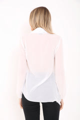Cowl Neck Chiffon Top