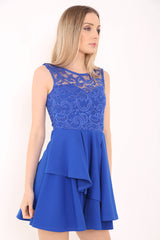 Spitzenmieder Falten -Rüschen Skaterkleid