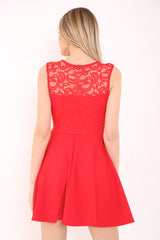 Spitzenmieder Falten -Rüschen Skaterkleid