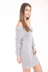 Lurex Knitted Bardot Dress