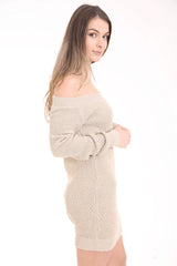 Lurex Knitted Bardot Dress