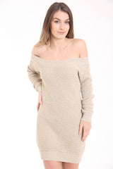 Lurex Knitted Bardot Dress