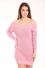Lurex Knitted Bardot Dress