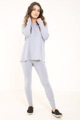 Split Bug Back Overlay Loungewear Set