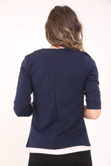 3/4 mouwlengte open blazer