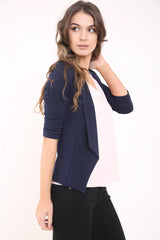 3/4 mouwlengte open blazer