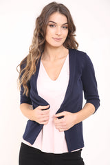 3/4 mouwlengte open blazer