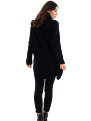 Kady Oversized Dip Hem Cable Knit Jumper