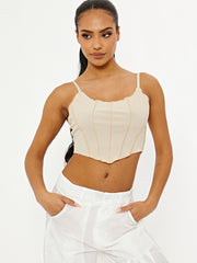 Seam Detail Strappy Crop Top