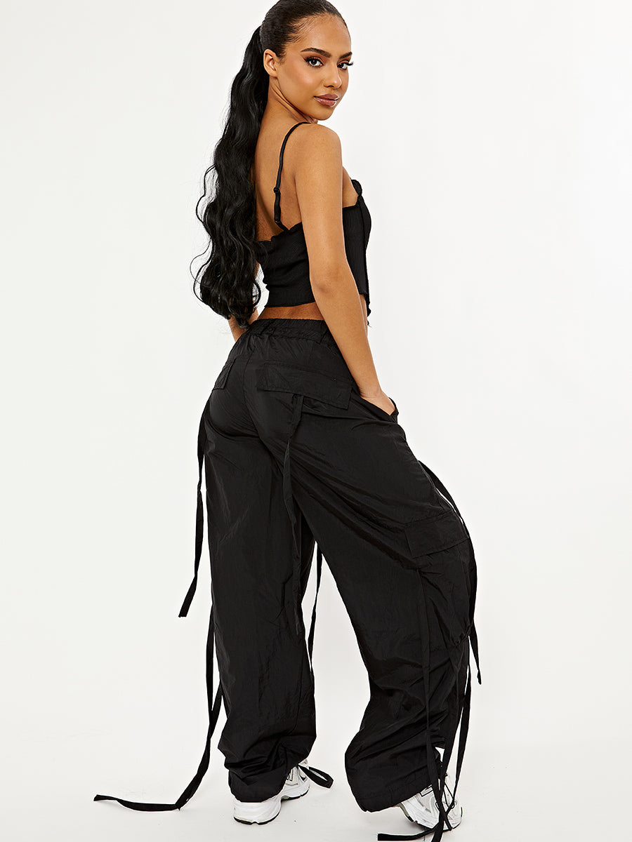 Shell Parasuite Wholesale Shell Parachute Pocket Detail Cargo Trousers – Stylewise Direct