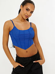 Seam Detail Strappy Crop Top