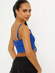 Seam Detail Strappy Crop Top
