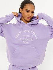 Embroidered French Riviera Hooded Fleece Co-ord