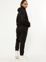 Towelling Embroidered All We Need Is Love Hooded Fleece Co-ord