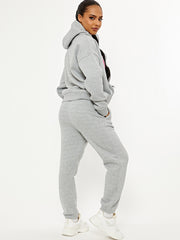 Towelling Embroidered All We Need Is Love Hooded Fleece Co-ord