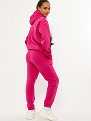 Towelling Embroidered All We Need Is Love Hooded Fleece Co-ord