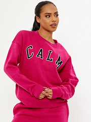 Ruhige gestickte Fleece-Co-ordte