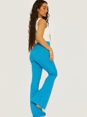 Ribbed Flared Trousers