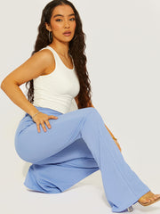 Ribbed Flared Trousers