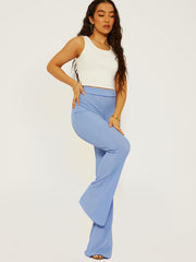 Ribbed Flared Trousers